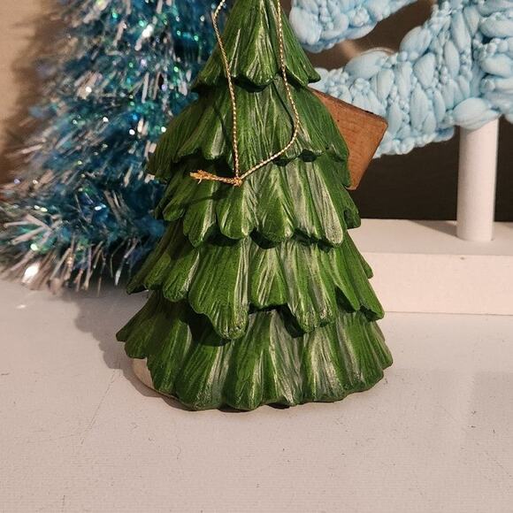 Deb Strain snowman tree Christmas play tonight at 6:30 cute large ornament 1999 - Picture 11 of 11